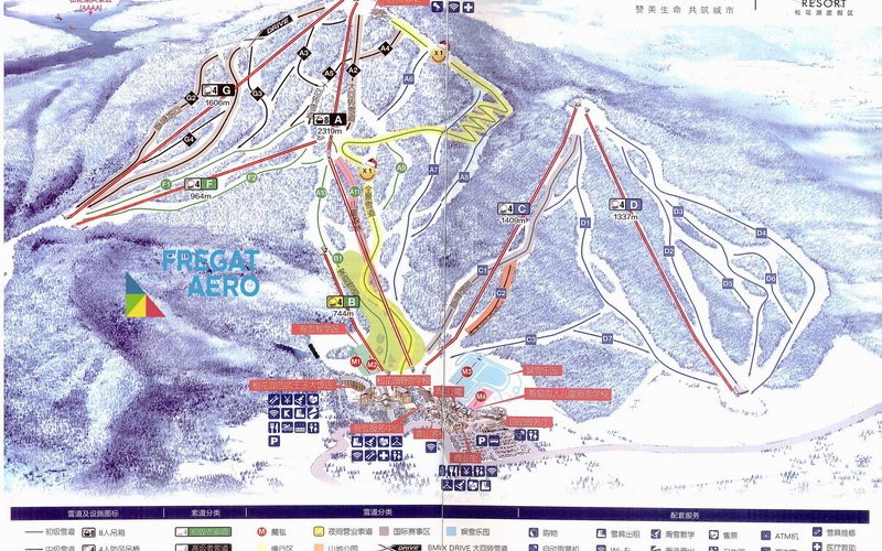 Карта горнолыжных курортов китая
